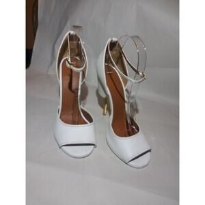 Givenchy Matilda Runway White Sandals Gold Metal HeelSize 40